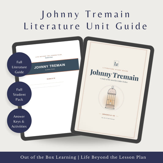 Johnny Tremain Complete Literature Study Guide + Student Packet (Grades 6-10)